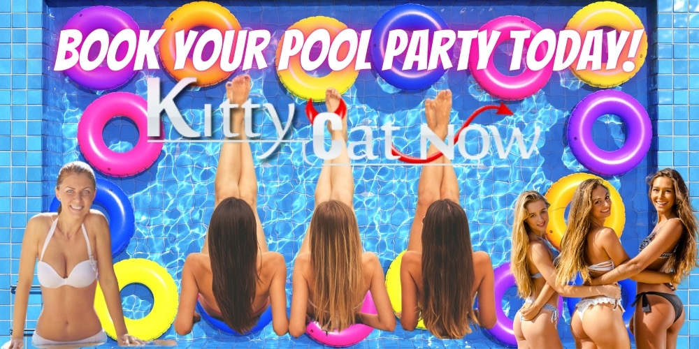 Book your pool party today -Kitty Cat Now Miami